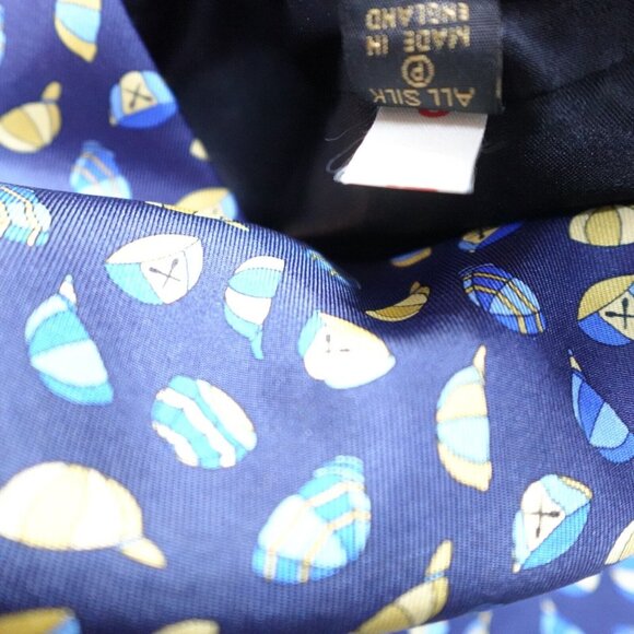 New & Lingwood Vest Small Blue Waistcoat 100% Silk Made in England - Picture 6 of 10